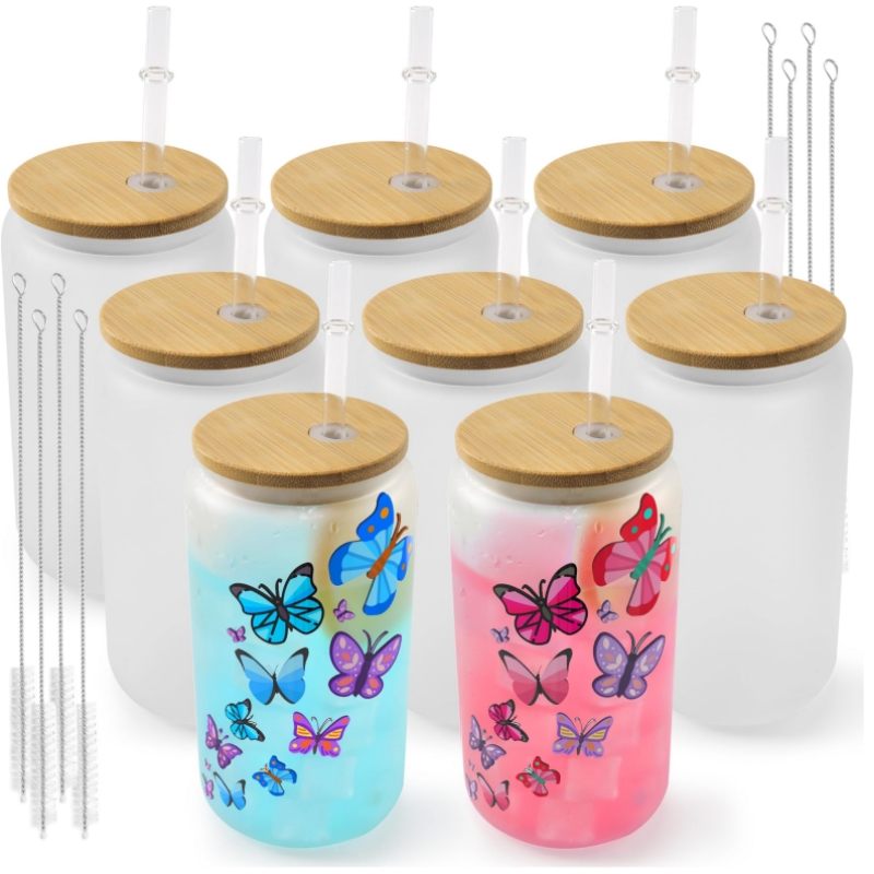 Sublimation Mug White - HTVRONT 8-24 Pack Frosted Sublimation Glass