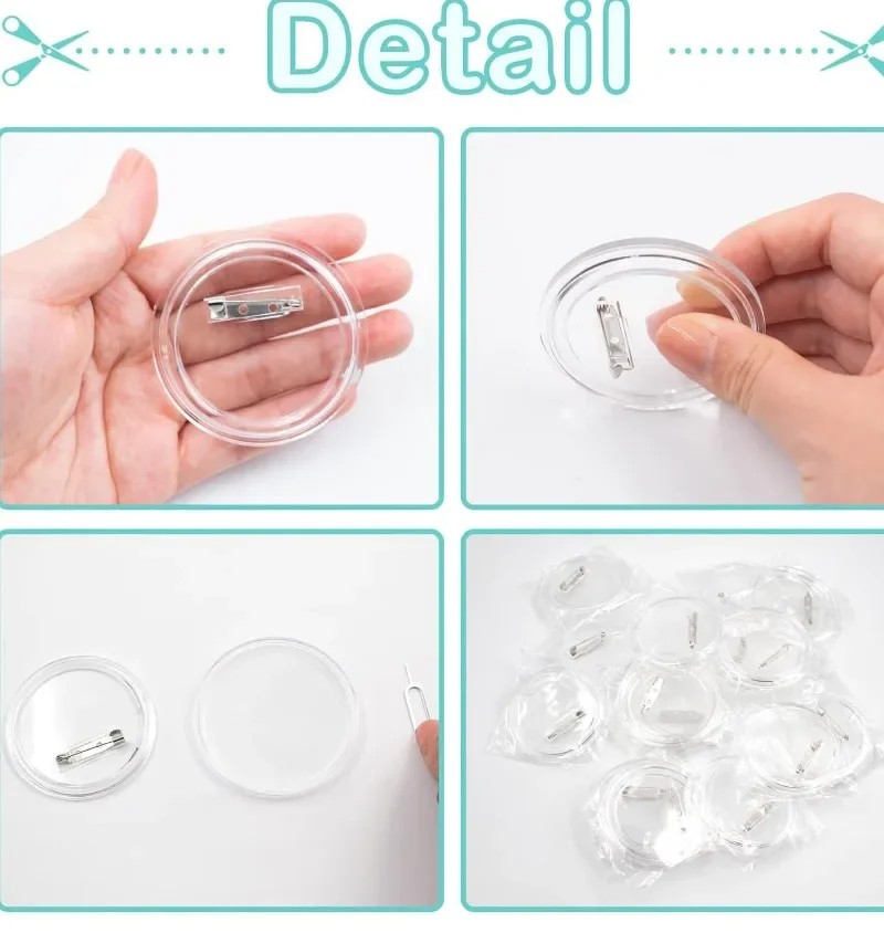 30pcs acrylic blank badge pin  - Button Badge Blank recensie en prijs