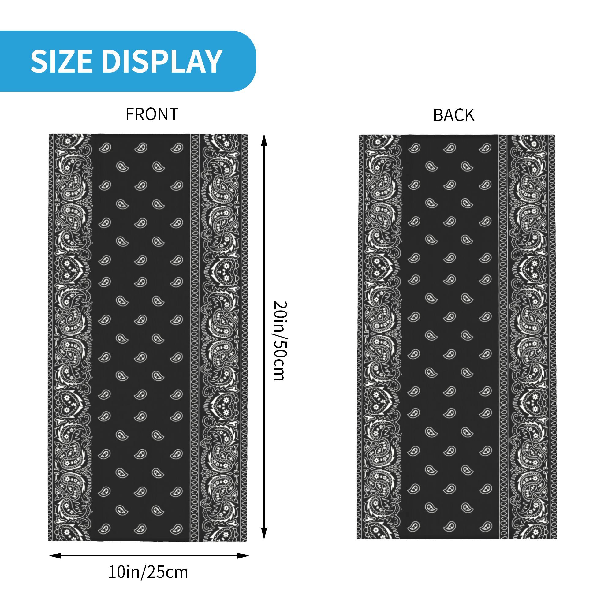 Custom Black And White Paisley - Bandana Blank White recensie en prijs