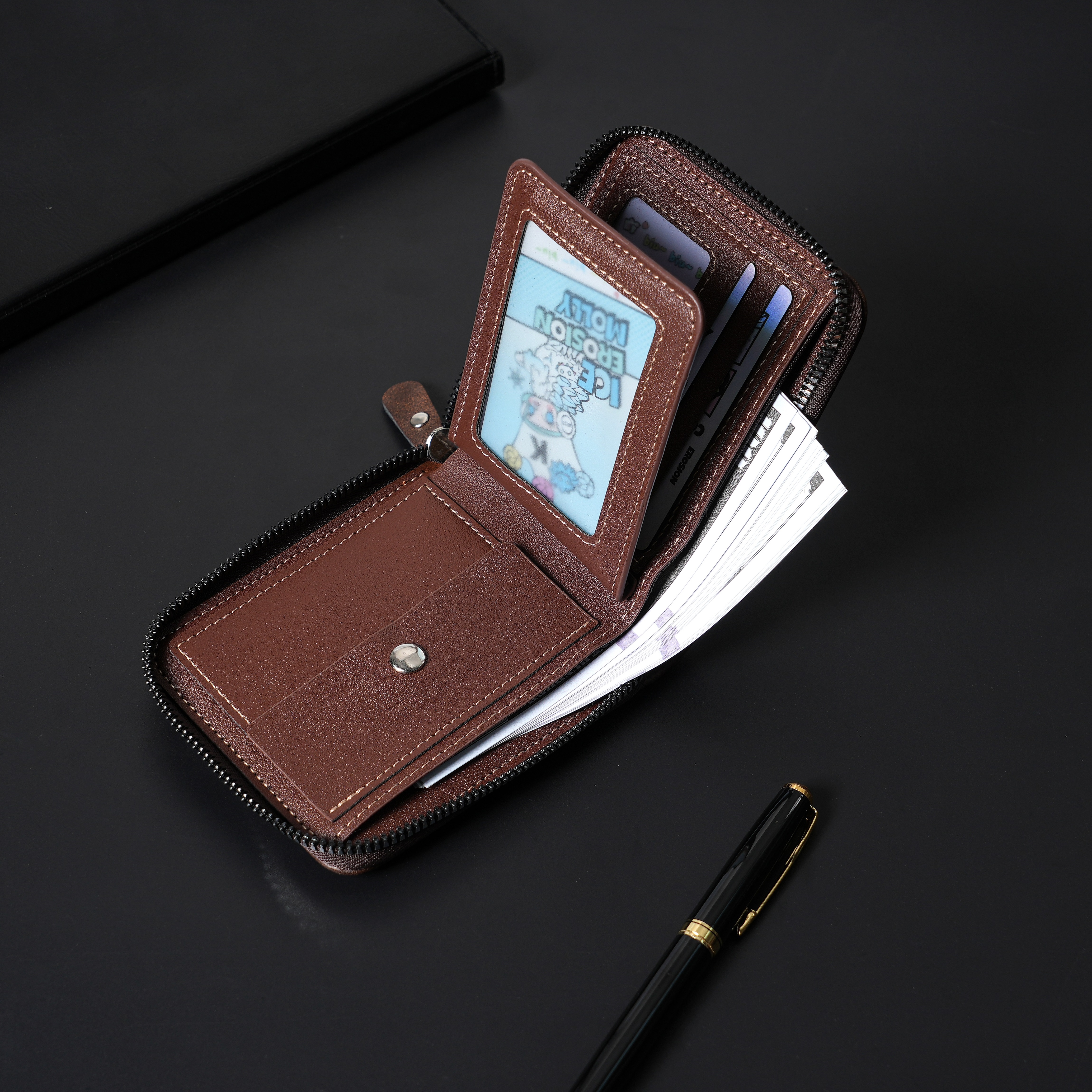 New Men's Zipper Card Holder C - Photo Acrylic Block recensie en prijs