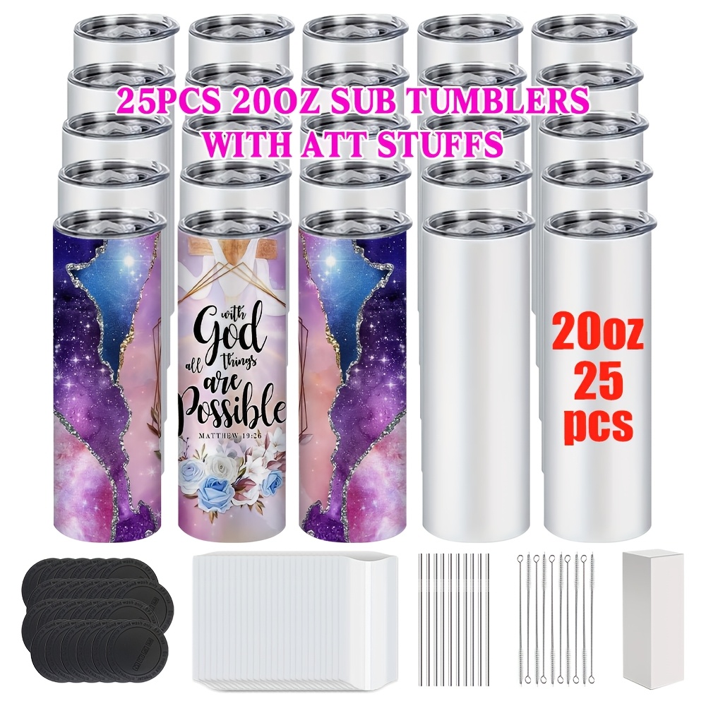 50/25/10 Pack Sublimation Tumb - Tumbler 20Oz White recensie en prijs