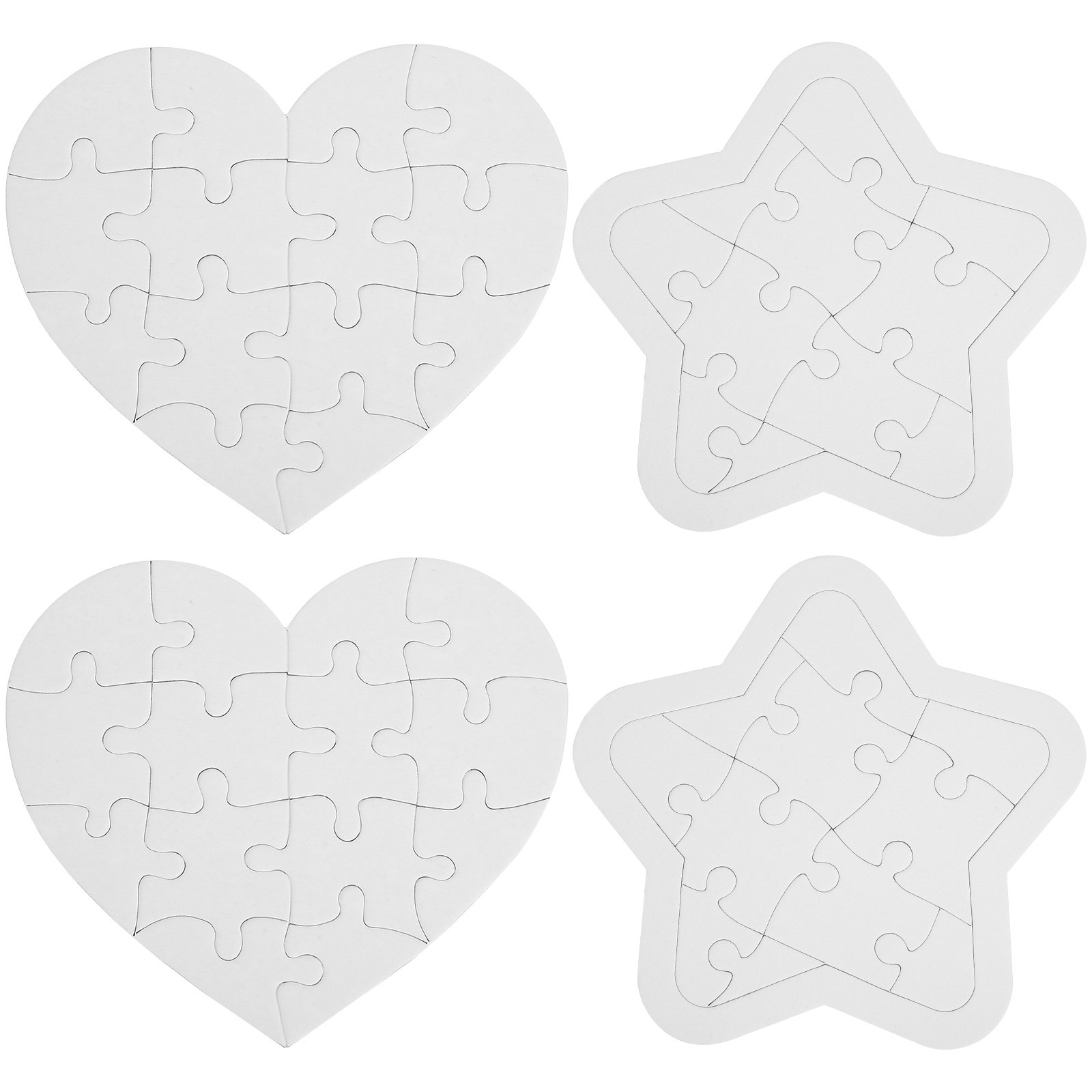 4Sets White Puzzles Set for Ki - Puzzle Blank White recensie en prijs