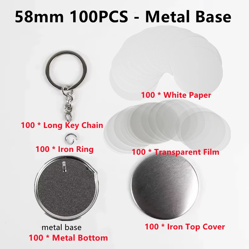 100PCS Blank Plastic/Metal But - Button Badge Blank recensie en prijs