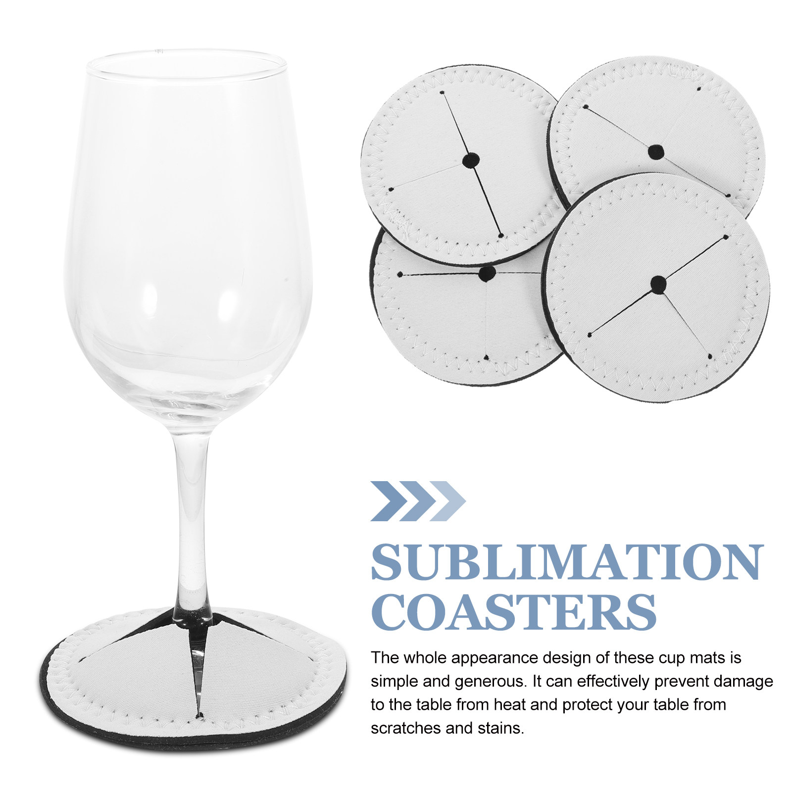 4Pcs Red Wine Cup Coasters Hea - Coaster Sublimation Blank recensie en prijs