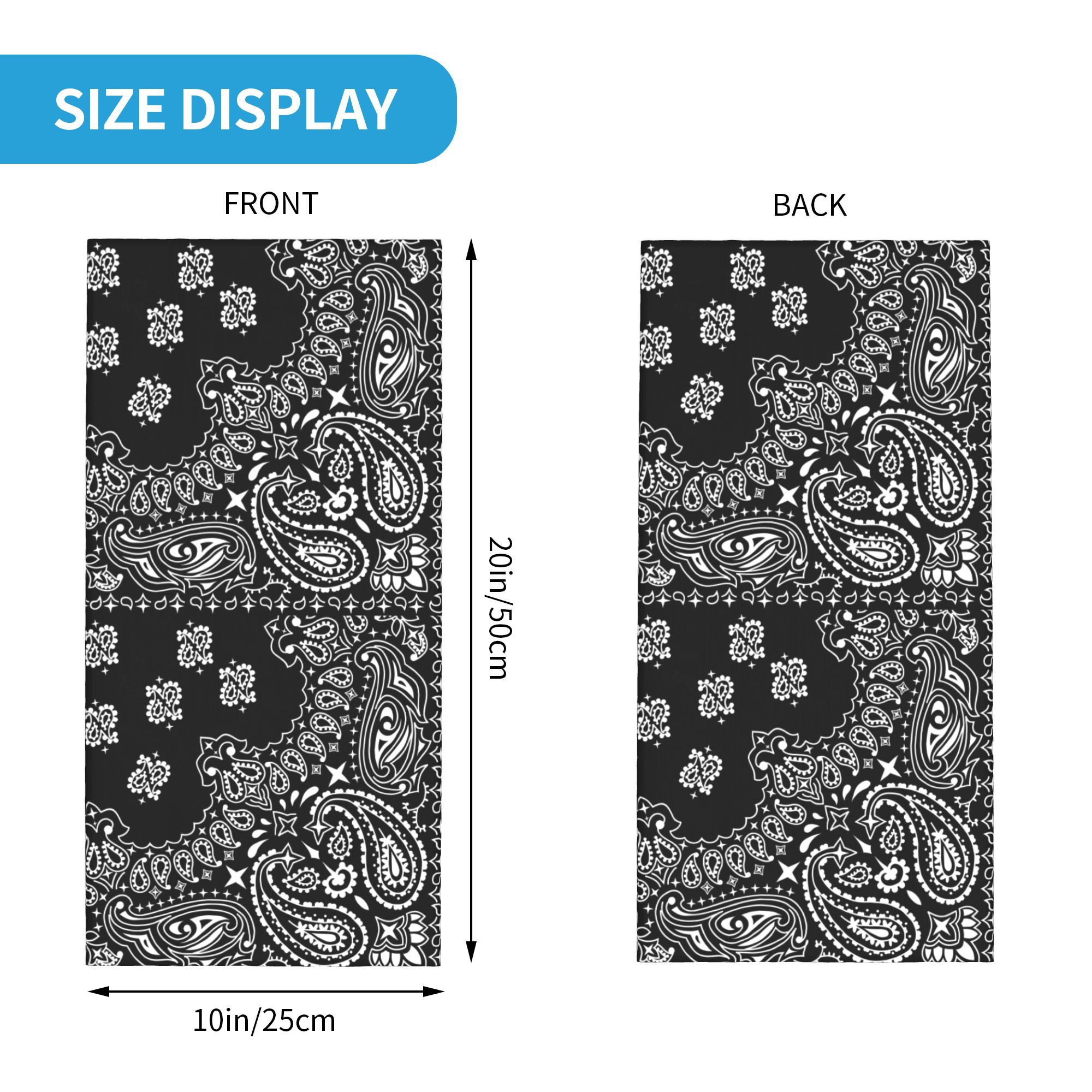 Custom Black And White Paisley - Bandana Blank White recensie en prijs