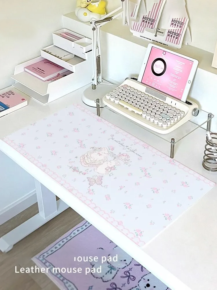 Cute Bunny Elegant Floral Leat - Mouse Pad Blank Sublimation recensie en prijs