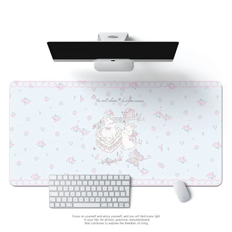 Cute Bunny Elegant Floral Leat - Mouse Pad Blank Sublimation recensie en prijs
