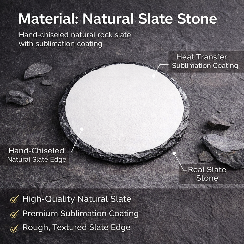 Round Sublimation Slate Coaste - Coaster Sublimation Blank recensie en prijs