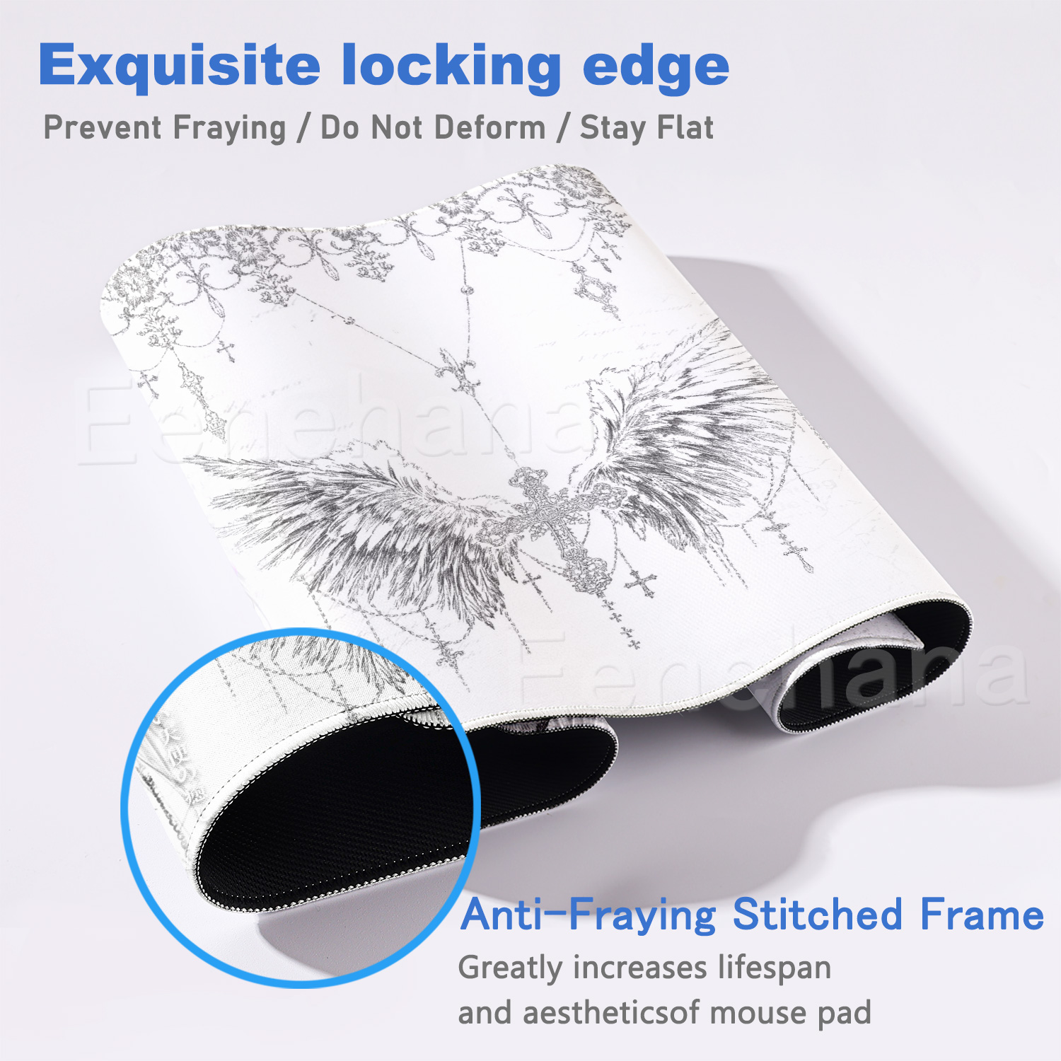 Black White Angel Mouse Pad La - Mouse Pad Blank Sublimation recensie en prijs