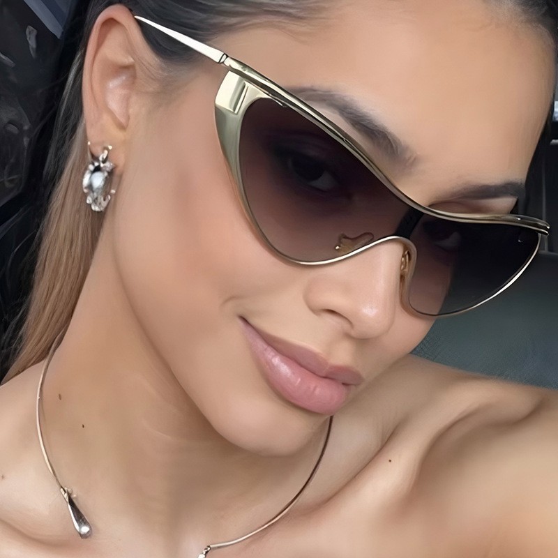 Rimless Y2K Style Sunglasses R - Metal Photo Panel recensie en prijs