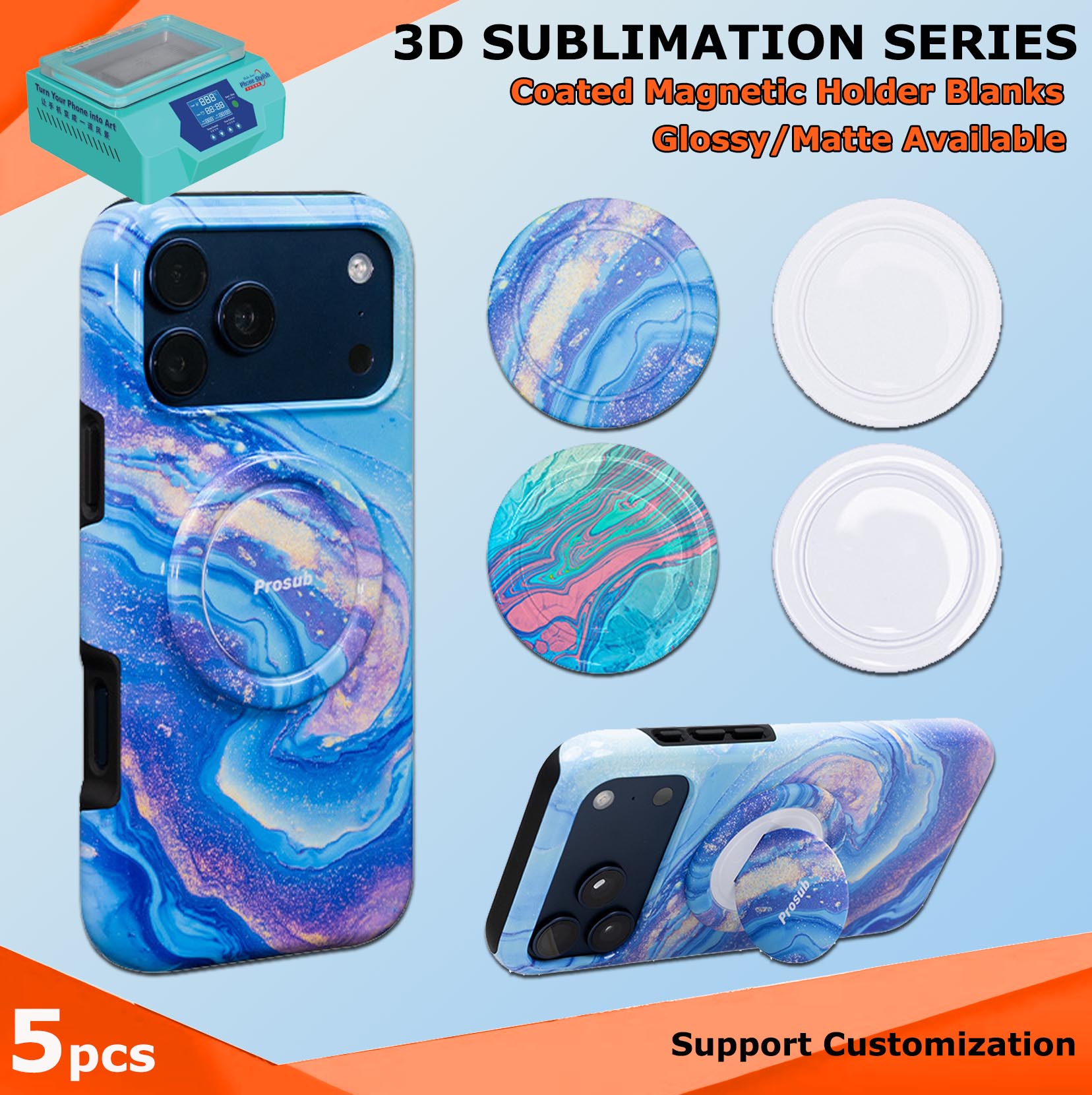 Fonlyu 5pcs Hard PC Magnetic R - Phone Case Blank Print recensie en prijs