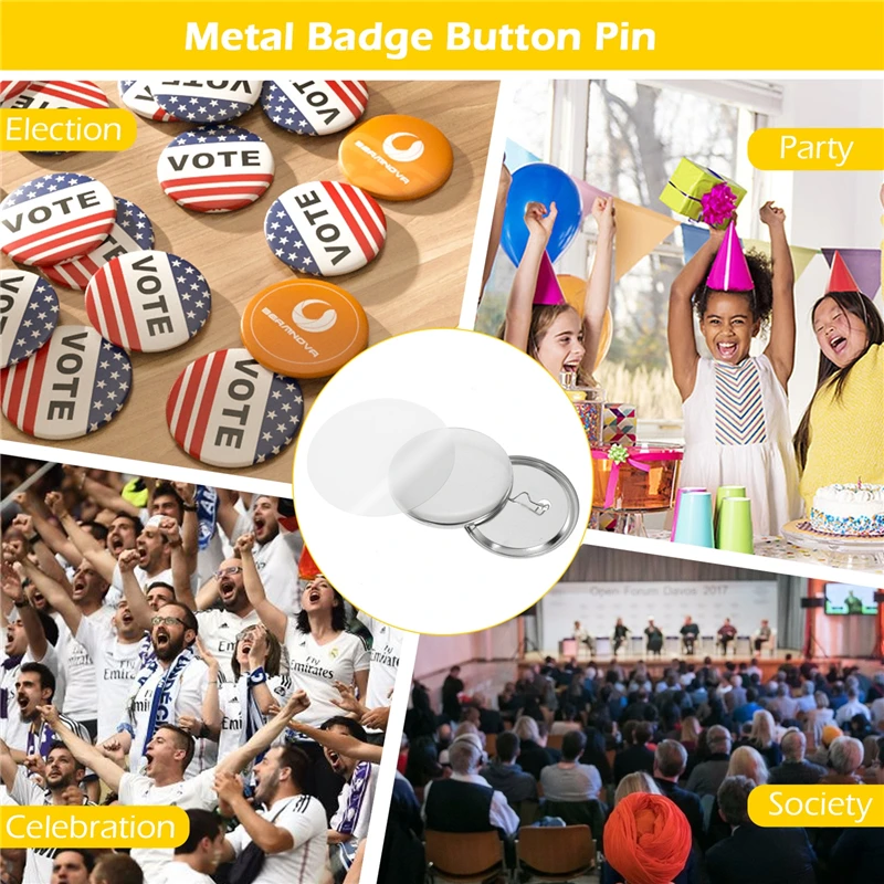 100Set Blank Badge Pin Button  - Button Badge Blank recensie en prijs