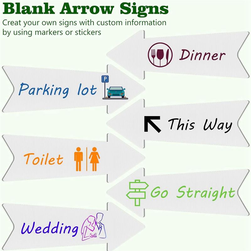B50C Directional Arrows Signs  - Yard Sign Blank recensie en prijs