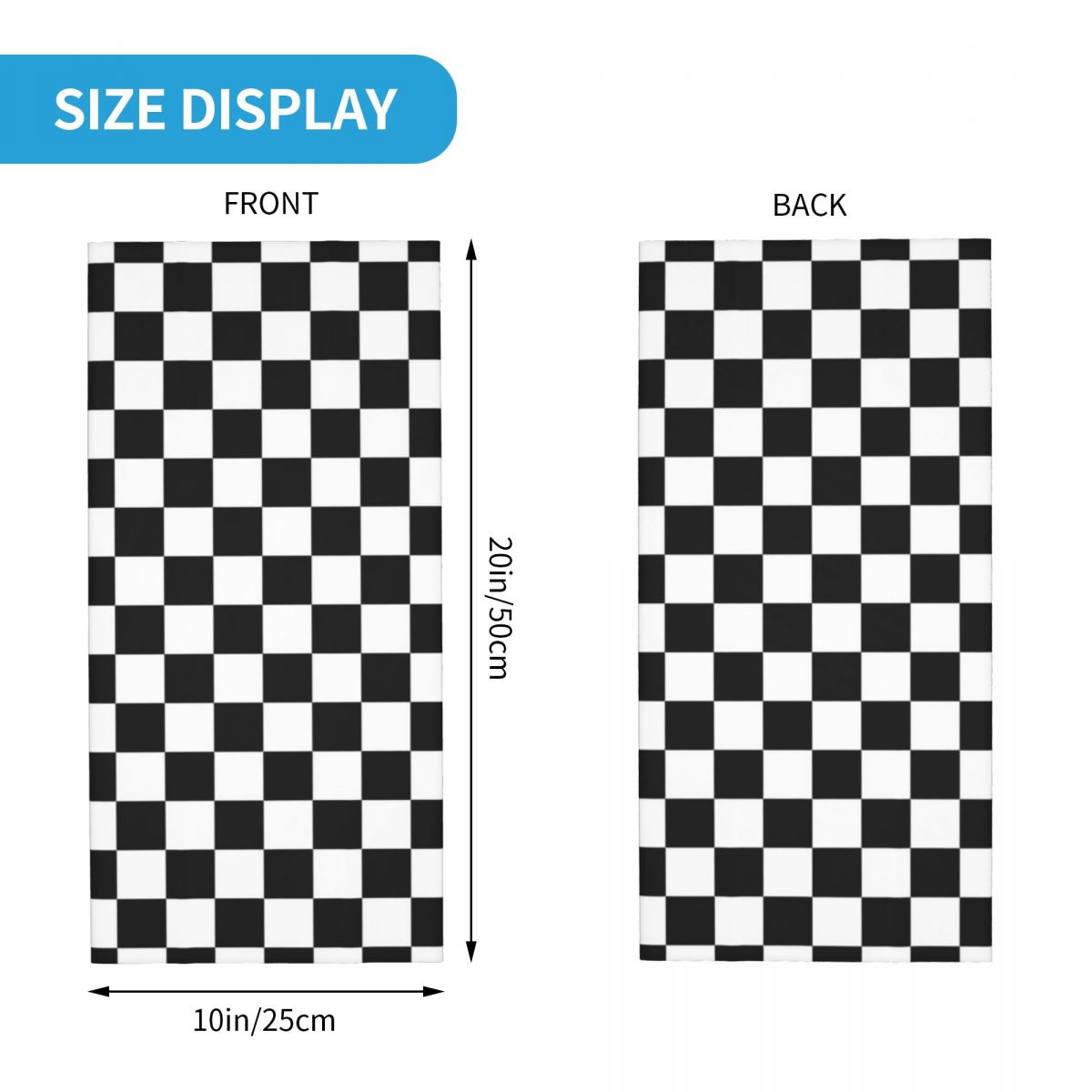Black And White Checkered Band - Bandana Blank White recensie en prijs