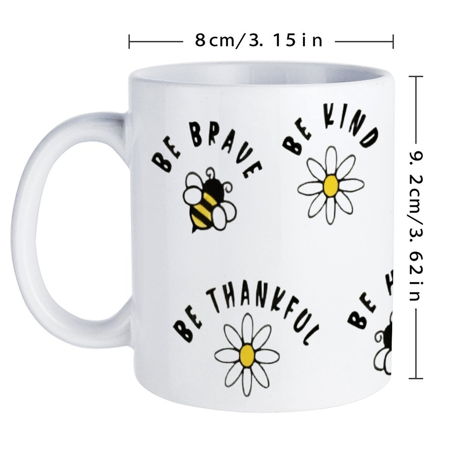 Four Stickers With Bees And Da - Sublimation Mug White recensie en prijs