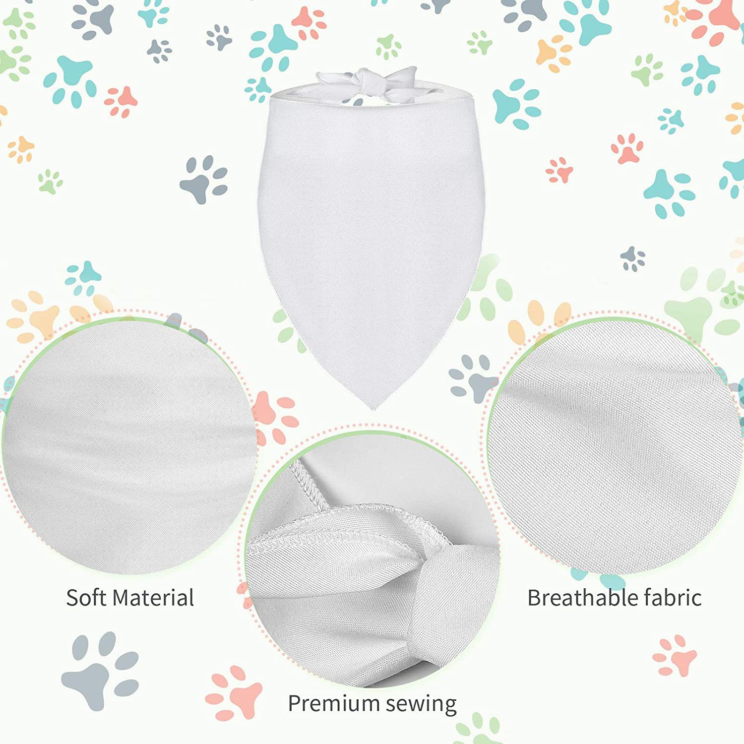 100 Pieces Sublimation Blank D - Bandana Blank White recensie en prijs