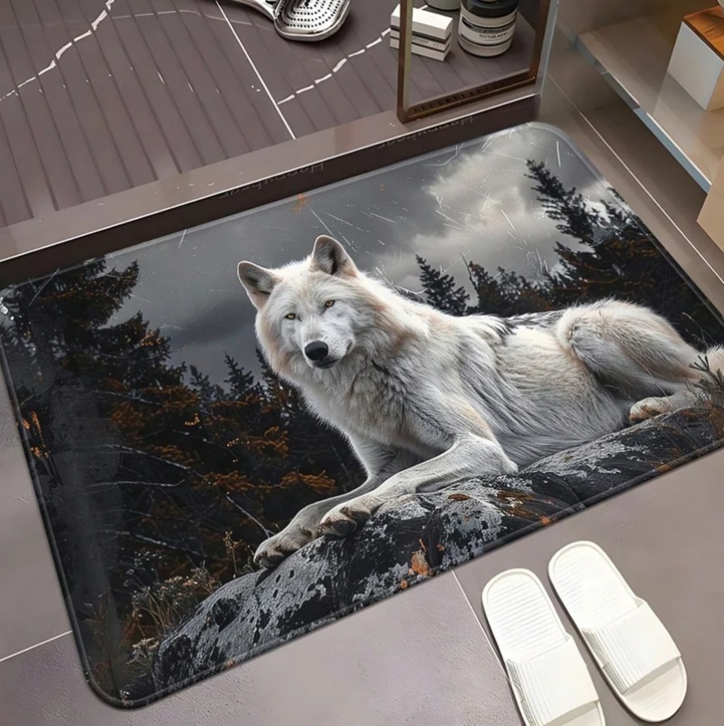 Cool White Wolf Doormat Wildli - Puzzle Blank White recensie en prijs