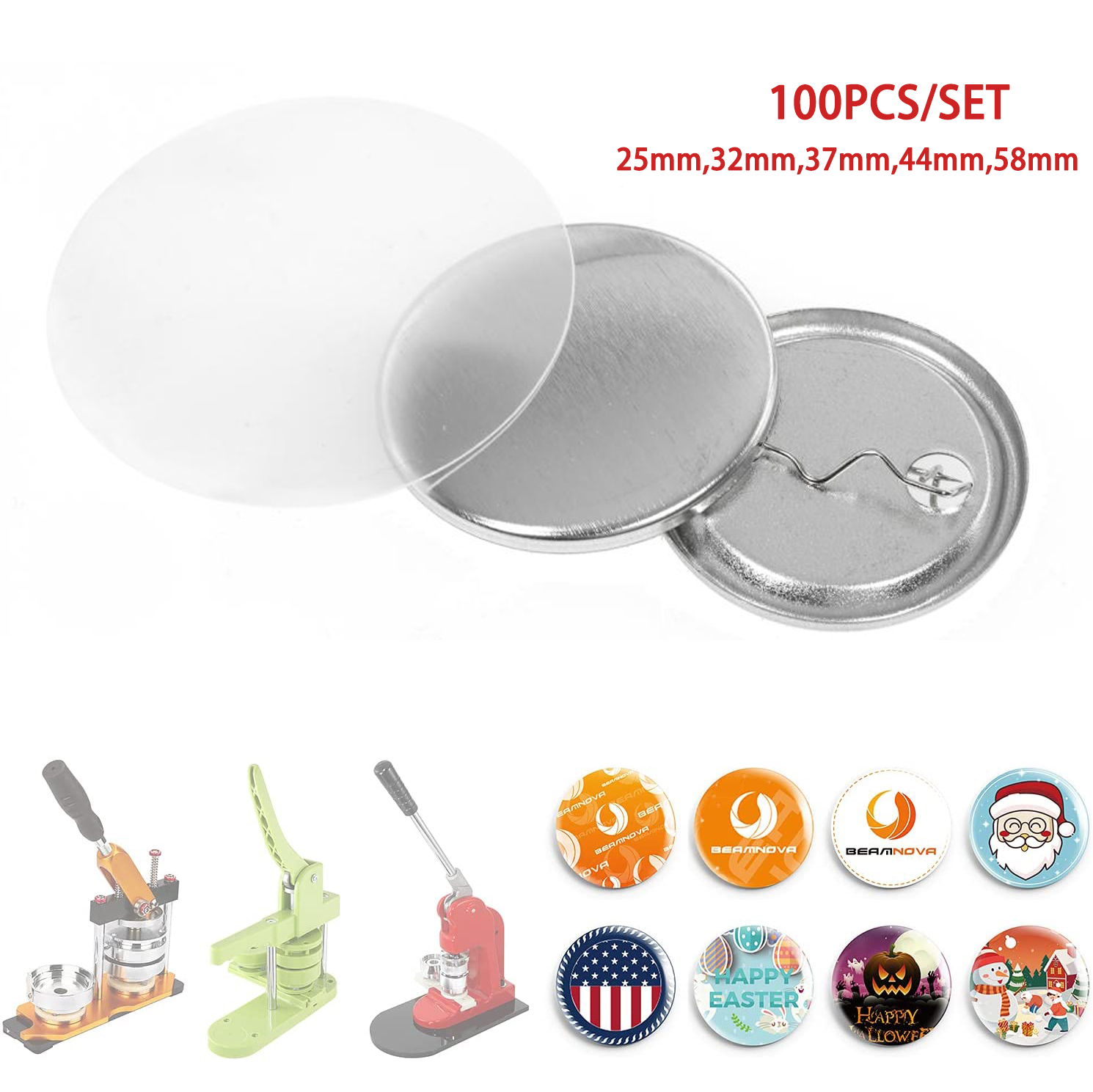 100PCS Metal Back Badge Button - Button Badge Blank recensie en prijs