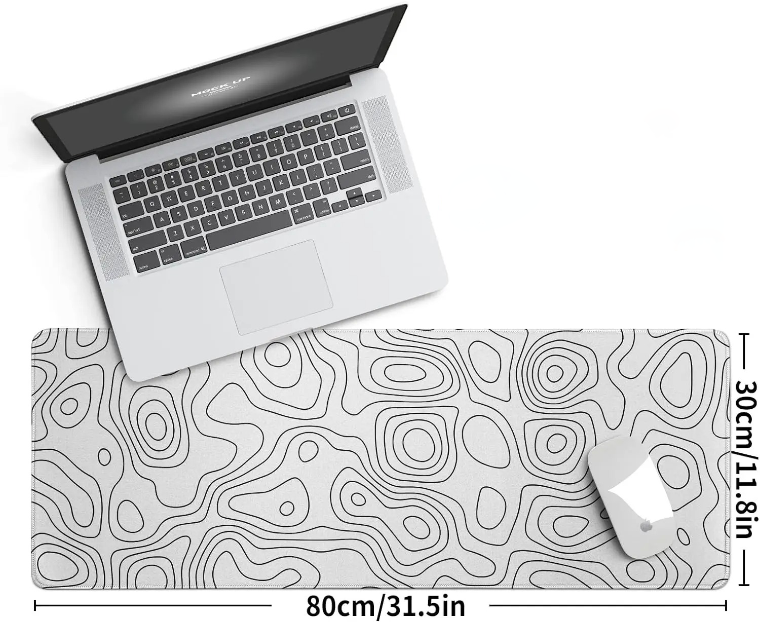 White Rubber Mouse Pad Topogra - Mouse Pad Blank Sublimation recensie en prijs