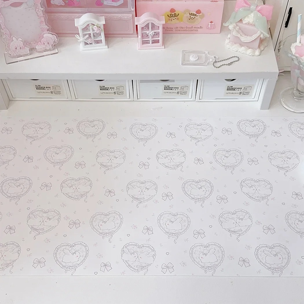 Kawaii Pink Rabbit Leather Des - Mouse Pad Blank Sublimation recensie en prijs