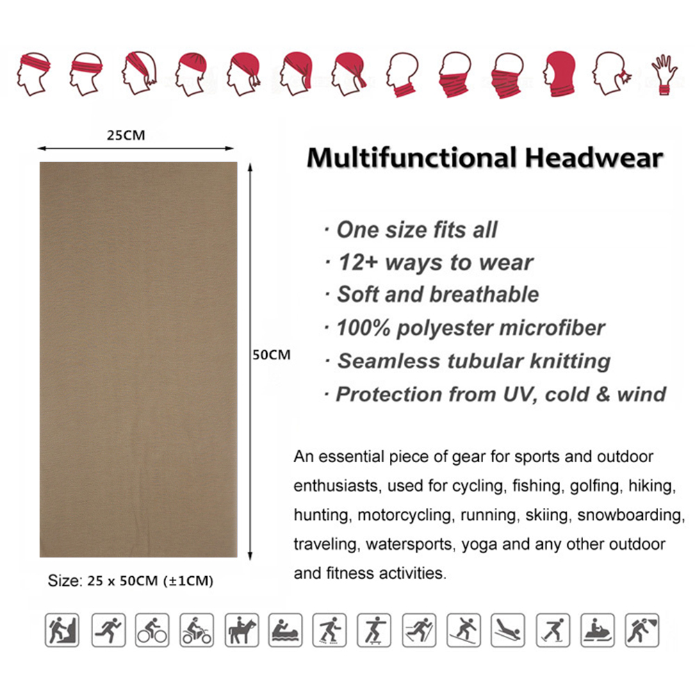 Sun Protective Tube Scarf 9.8' - Bandana Blank White recensie en prijs