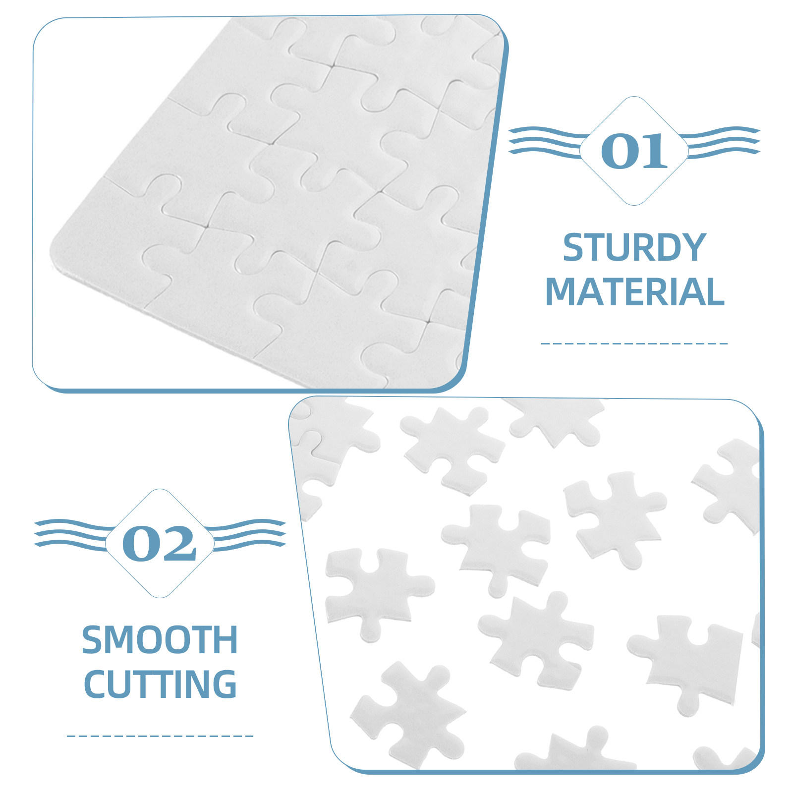 4 Sheets Blank Jigsaw Puzzle B - Puzzle Blank White recensie en prijs
