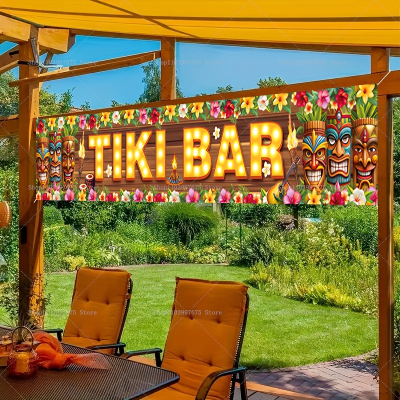 Vibrant Tiki Bar Banner Tropic - Yard Sign Blank recensie en prijs
