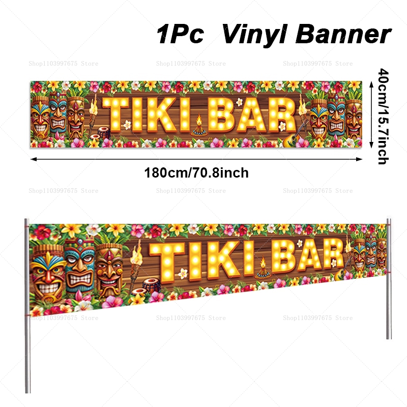 Vibrant Tiki Bar Banner Tropic - Yard Sign Blank recensie en prijs