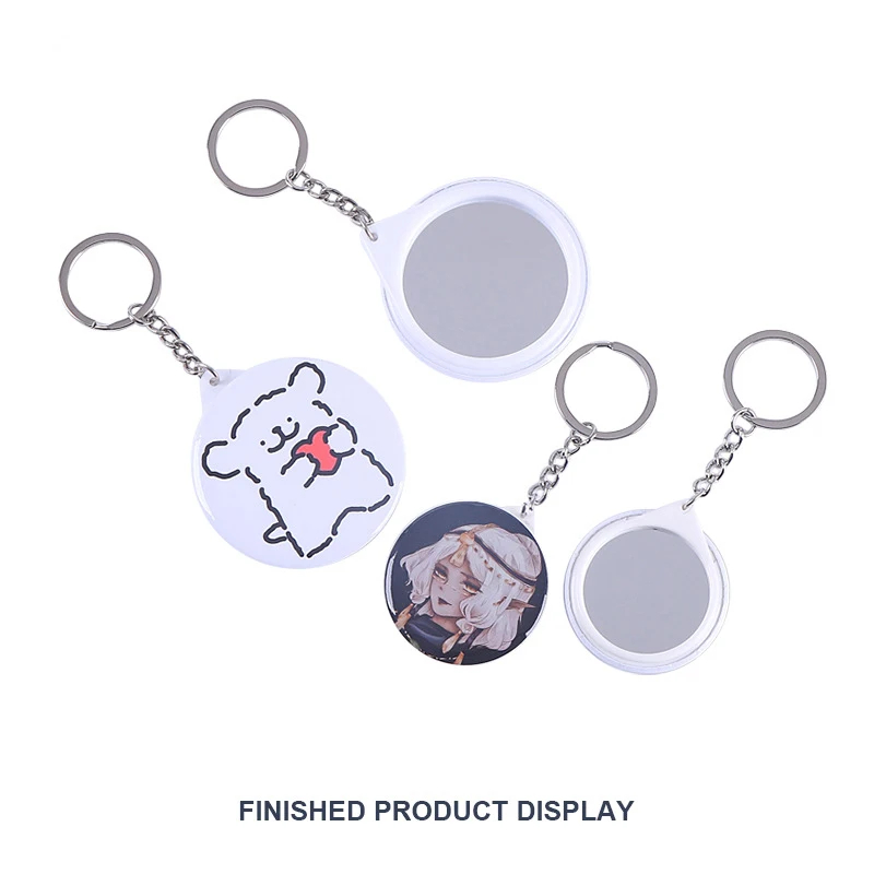 New 100PCS Key Ring Mirror Bla - Button Badge Blank recensie en prijs