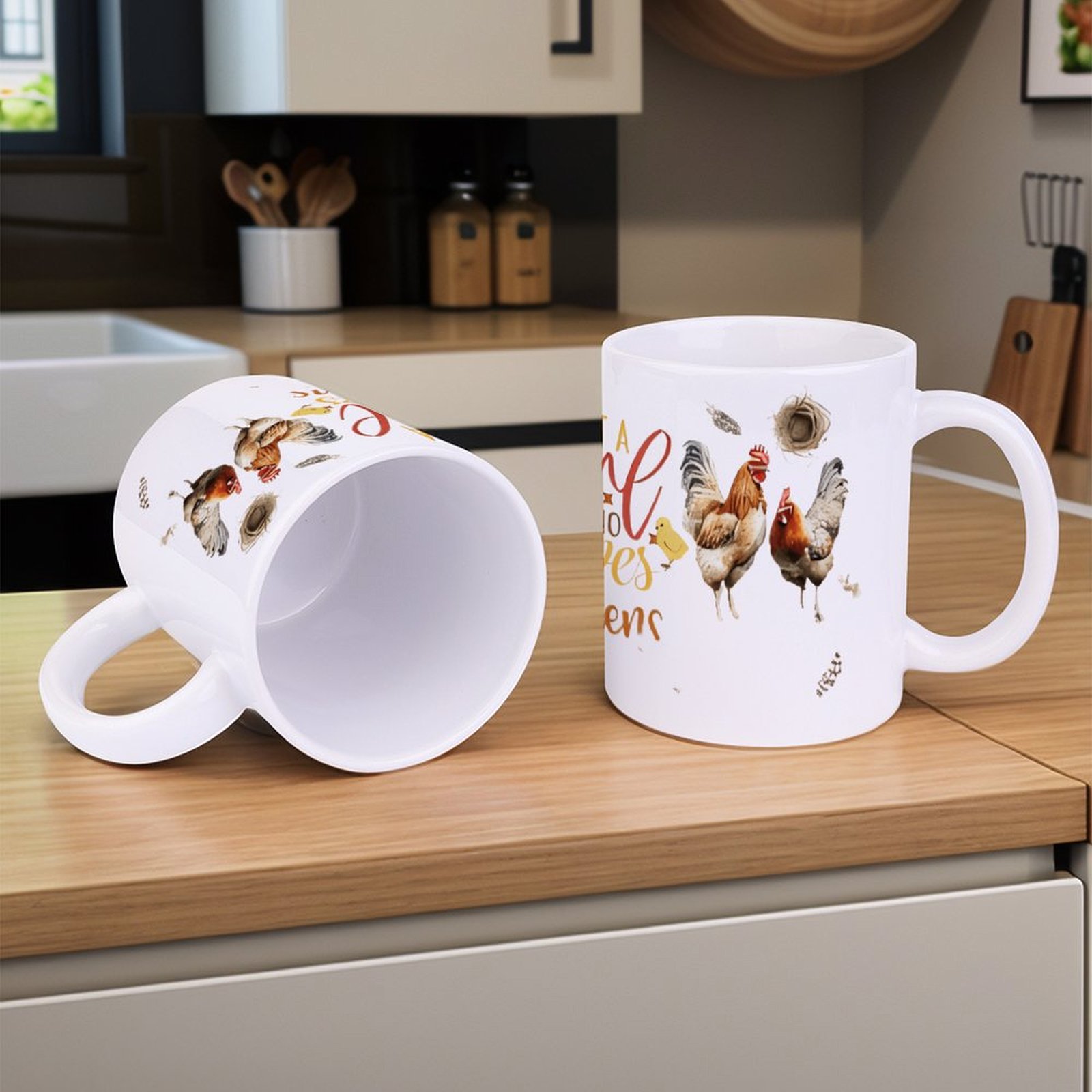 Just A Girl Who Loves Chickens - Sublimation Mug White recensie en prijs
