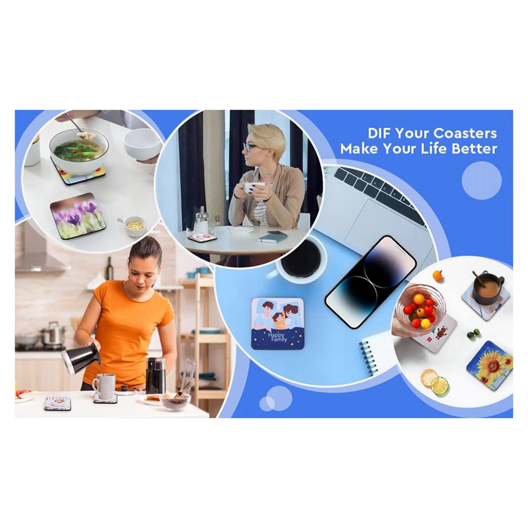 F-F 40PCS Square Sublimation B - Coaster Sublimation Blank recensie en prijs